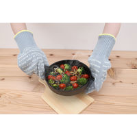 サンベルム 鍋つかみ 3本指ミトン 耐熱 滑り止め付 アウトドア グレー 499071 1個（直送品）