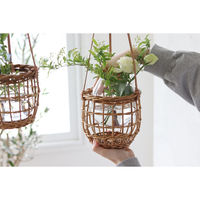 クレエ 花瓶 ハンギング アラログハンギングフラワーベース ラウンド L 497203 1個（直送品）