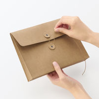 無印良品 ジーンズラベル 書類ケース 玉ひも付き Ａ５用 ブラウン 良品計画