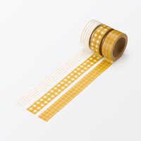 無印良品 マスキングテープ ３本組 黄色系 約幅１５ｍｍ×長さ６ｍ 1セット（1個（3本組）×2） 良品計画