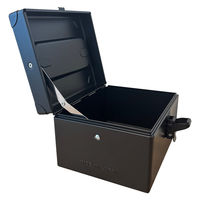 仁張工作所 スチール片開工具箱 ブラック NIKK-01ST-B 1台（直送品）