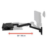 Ergotron LX Pro ウォールマウントキーボードアーム ブラック 45-685-292 1台（直送品）