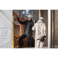 マック Makku いぶし銀レインスーツ2 ライトグレー 4L AS410052 1着 696-5247（直送品）