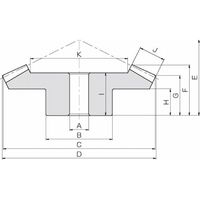 小原歯車工業 かさ歯車 かさ歯車(焼入プラス) SBーH・SBYーH SB1ー4515H 1個（直送品）