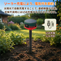 ソーラー赤外線センサーアラーム 2個セット 防犯アラーム 人感センサー ソーラー 防獣 防犯 害獣撃退器 SSA01 EVERSAFE（直送品）