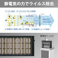 グリーンコアテック 静電気フィルタ式空気清浄機 ダブルセンサー搭載(Co2、PM2.5) BA-400 1台（直送品）