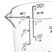 耐熱 計量カップ（200ml） ブラック 1セット（1個×10） LAKOLE/ラコレ