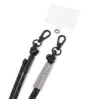 2WAYマルチスマホストラップ ブラック 1セット（1個×6） LAKOLE/ラコレ