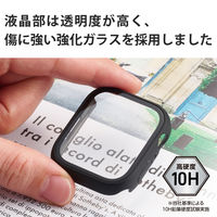アップルウォッチ シリーズ 7 45mm 保護ケース 全面保護 ガラス PC素材 ブラック AW-21AFCGBK エレコム 1個（直送品）