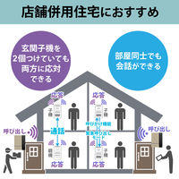 ワイヤレスインターホン チャイム 増設用 玄関子機 防水 (IPX3) 工事不要 DWA20D DXアンテナ
