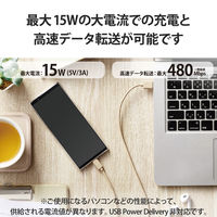 USBケーブル USB A to USB C インテリアカラー RoHS ベージュ MPA-ACI10BE エレコム 1個
