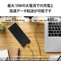 USBケーブル USB A to USB C インテリアカラー RoHS ライトブラウン MPA-ACI10LB エレコム 1個