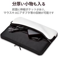 Surface Pro 8 インナーバッグ ケース 小物ポケット付 ダブルファスナー 黒 TB-MSP8NPPBK エレコム 1個（直送品）