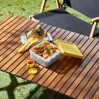 ランチボックス 保存容器 1.2L イエロー HPL979L-Y To go ボックス 2 in 1 ロック&ロック スフォーク＆ナイフ付（直送品）