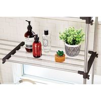 ベストコ ステンレス 洗濯機ラック ハンガー掛付 ブラウン NY-235 防水パンにも置ける 4975970254134 1個（直送品）