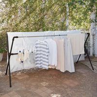 ベストコ ステンレス ふとん干し 軽くてラクラク 伸縮4枚 X型 ブラウン NY-231 4975970254097 1個