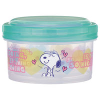 スケーター RFC2S ラウンド型フードコンテナ―S/M 【SNOOPY クリアハート グリーン×パープル】 726491-RFC2S 1個（直送品）