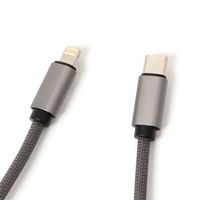 PDケーブル TypeーC & Lightning 1m チャコール 1セット（1本×6） LAKOLE/ラコレ