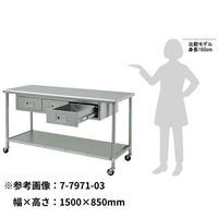 アズワン 作業台(引出し付)片面式 900×600×800mm 7-7971-09 1台（直送品）