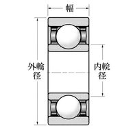 日本精工 NSK 深溝玉軸受 非接触ゴムシール型 内径15mm 6902VV 1個 718-6599（直送品）