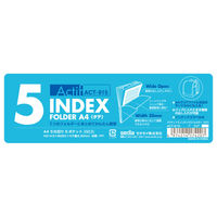 セキセイ 5インデックスフォルダー〈縦〉 クリア ACT-915-90 1セット(1冊×10)