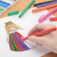 ヤマト 水性クレヨン シルキーツイスター ブルー CLST-8H 1セット(10本)