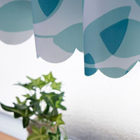 ユニベール カフェカーテン ハッスイプレーン 1450×750mm  ブルー 1枚（直送品）