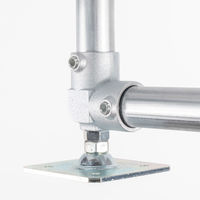 グリーンクロス 単管用ジョイント金具 Sタイプ 水平調整 重量用スクエア エルボ型 S-15-2L-2000B-T 1個（直送品）