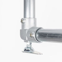 グリーンクロス 単管用ジョイント金具 Sタイプ 水平調整 アンカー エルボ型 S-15-2L-500A-T 1個（直送品）