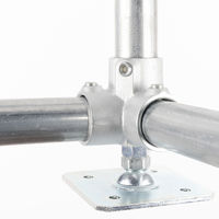 グリーンクロス 単管用ジョイント金具 Sタイプ 水平調整 重量用スクエア コーナー型 S-15-3Y-2000B 1個（直送品）