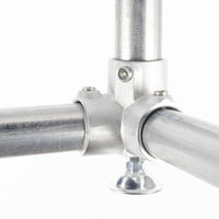 グリーンクロス 単管用ジョイント金具 Sタイプ 水平調整 ラウンド コーナー型 S-15-3Y-500 1個（直送品）