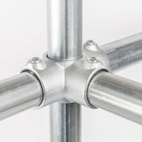 グリーンクロス 単管用ジョイント金具 Sタイプ クロスT継ぎ S-2-4Y 1個（直送品）