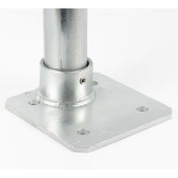 グリーンクロス 単管用ジョイント金具 Zタイプ 重量用スクエア型ベース コーナー Z-15-1MB 1個（直送品）