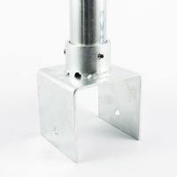 グリーンクロス 単管用ジョイント金具 Zタイプ 単管支柱ベース 100ミリ幅 Z-21-100W 1個（直送品）