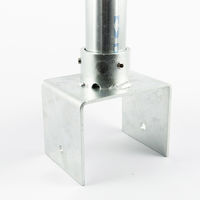 グリーンクロス 単管用ジョイント金具 Zタイプ 単管支柱ベース 120ミリ幅 Z-21-120W 1個（直送品）