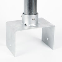 グリーンクロス 単管用ジョイント金具 Zタイプ 単管支柱ベース 150ミリ幅 Z-21-150W 1個（直送品）