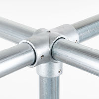 グリーンクロス 単管用ジョイント金具 Zタイプ クロスT継ぎ Z-2-4Y 1個（直送品）