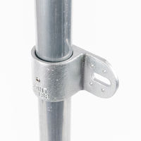 グリーンクロス 単管用ジョイント金具 Zタイプ シングル羽根付き 板留 Z-8-1SB 1個（直送品）