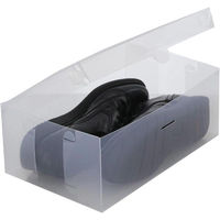 LIV PLUS ベストコ シューズボックス フルオープン メンズ 4個 クリア ゼーエン ND-2812 1個（直送品）