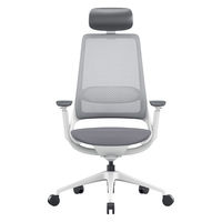 【車上渡し】アール・エフ・ヤマカワ ハグ チェア 可動肘 ランバー付 ヘッドレスト付 ライトグレー×ホワイトフレーム 1脚（直送品）