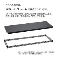 【軒先渡し】エレクター ベーシックシリーズ フラットシェルフ 幅450×奥行350mm ブラック 1セット（直送品）