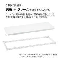 【軒先渡し】エレクター ベーシックシリーズ フラットシェルフ 幅750×奥行450mm ホワイト 1セット（直送品）