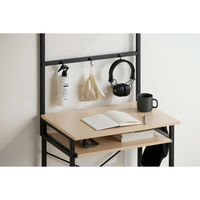 【軒先渡し】アイリスオーヤマ タワー型デスク 幅600×奥行420×高さ1275mm ナチュラル/ブラック 1台（直送品）