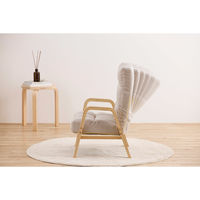 【軒先渡し】アイリスオーヤマ ウッドアームチェア Ｍサイズ アイボリー 1台（直送品）