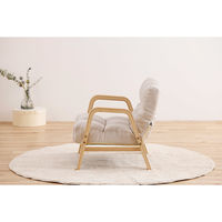 【軒先渡し】アイリスオーヤマ ウッドアームチェア Ｓサイズ アイボリー 1台（直送品）