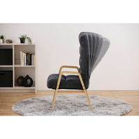 【軒先渡し】アイリスオーヤマ ウッドアームチェアWACR-L Ｌサイズ ダークグレー 1台（直送品）