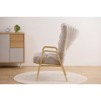 【軒先渡し】アイリスオーヤマ ウッドアームチェアWACR-L Ｌサイズ アイボリー 1台（直送品）