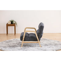 【軒先渡し】アイリスオーヤマ ウッドアームチェア Ｓサイズ ダークグレー 1台（直送品）