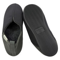 エコワン 防災スリッパ シューズ Mサイズ 21.5~23.5cmブラック 6300088283 1足（直送品）