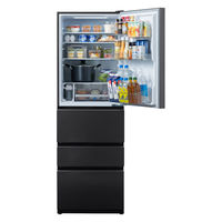 アイリスオーヤマ 冷凍冷蔵庫 370L 自動製氷機能付 IRSN-I37A-B ブラック 1台（直送品）